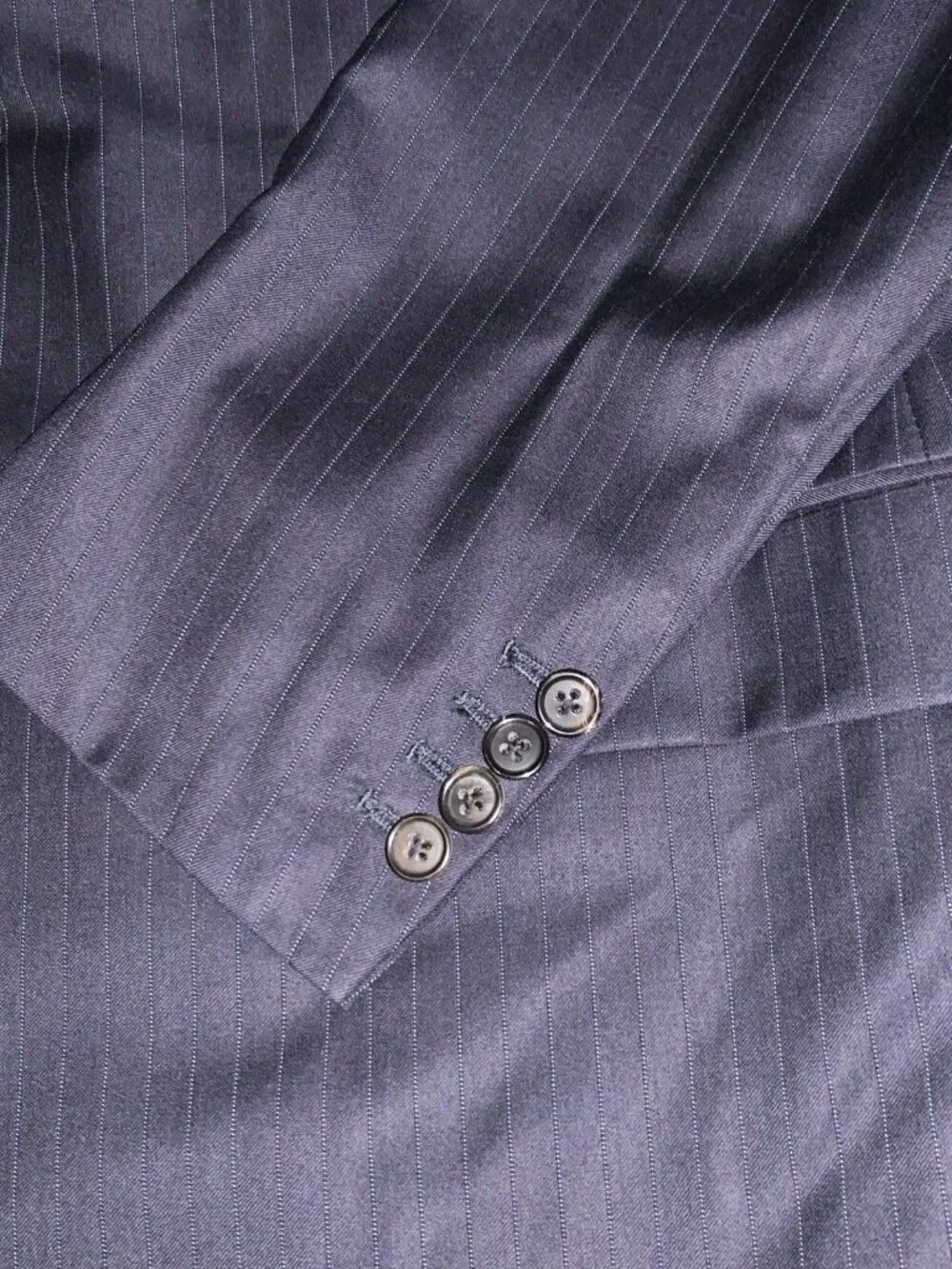 Loro Piana HICKEY FREEMAN Navy Pinstripe Blazer Jacket TASMANIAN Super 150's 46R